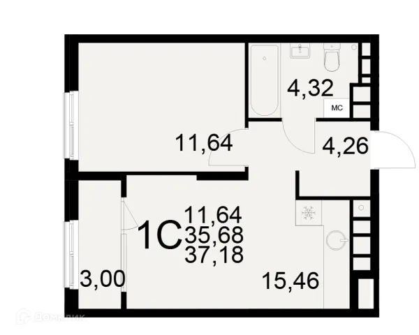 Квартира в ЖК Радости жизни