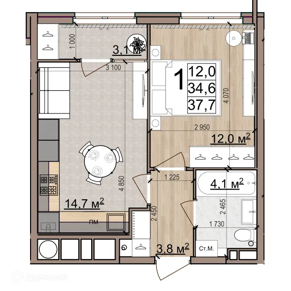 Квартира в ЖК Еврокласс-5