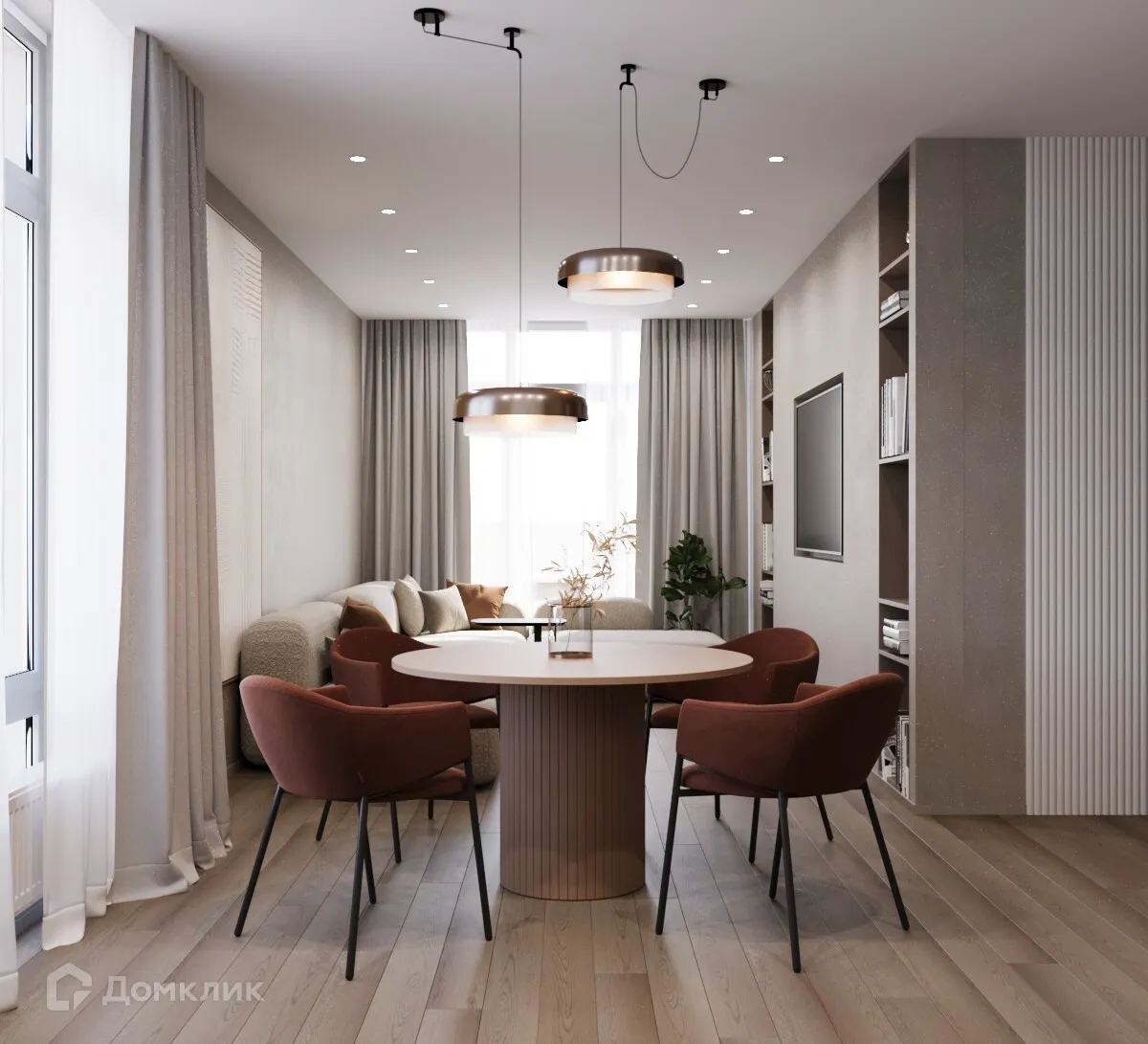 Планировка 2-комнатной квартиры 90.9 м² в ЖК "Голландия", г. Рязань — фото 2