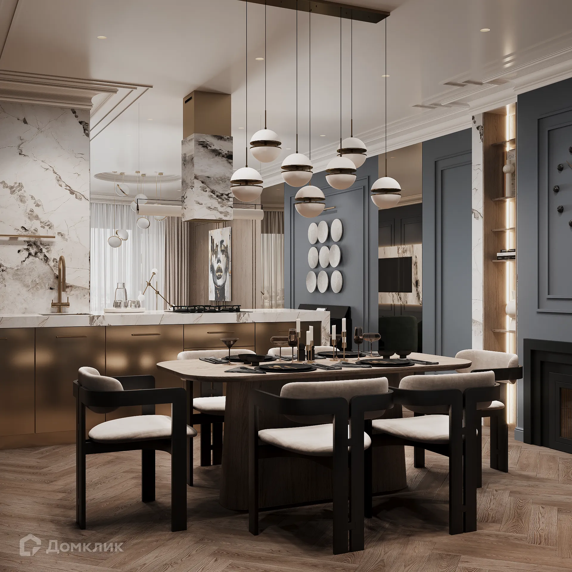 Планировка 3-комнатной квартиры 118.53 м² в ЖК Арт-кварталы, г. Рязань — фото 30