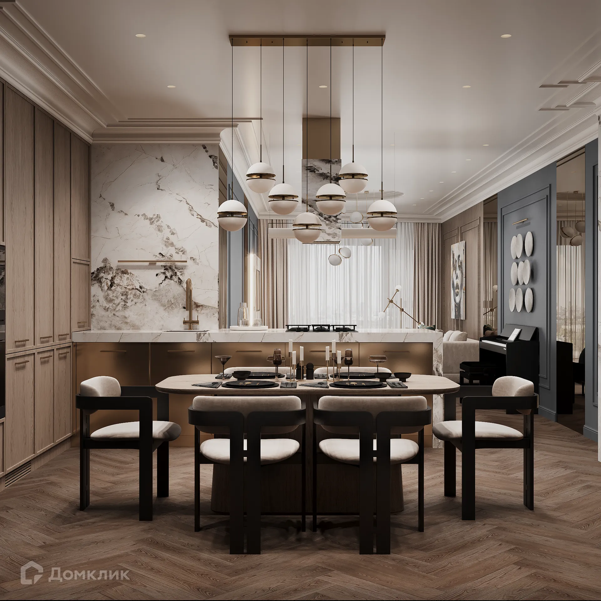 Планировка 3-комнатной квартиры 116.69 м² в ЖК Арт-кварталы, г. Рязань — фото 28