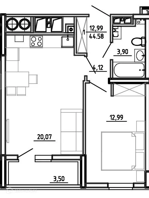 Квартира в ЖК Смарт Квартал ЦЕНТРАЛЬНЫЙ