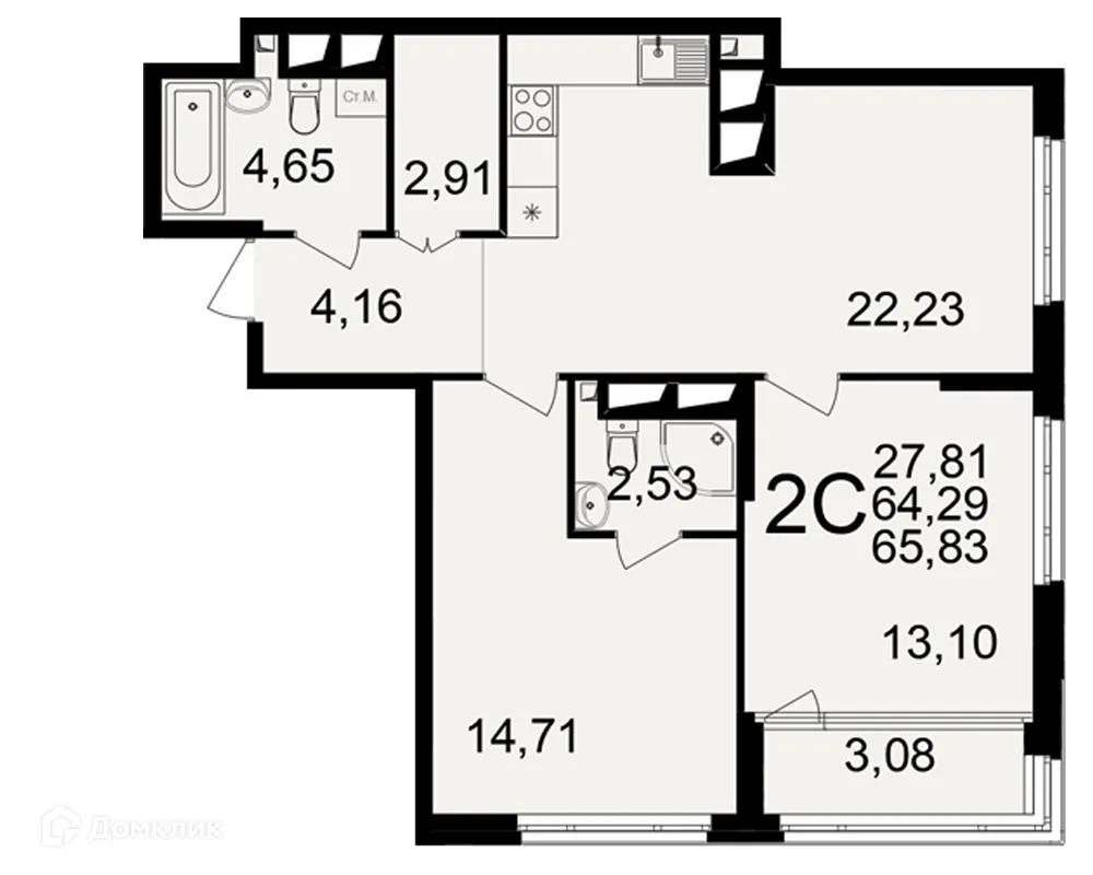 Фото квартиры в ЖК Большая история