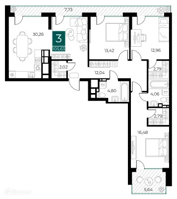 Фото квартиры в ЖК Арт-кварталы