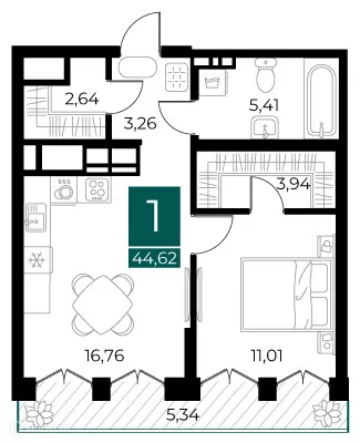 Фото квартиры в ЖК Арт-кварталы