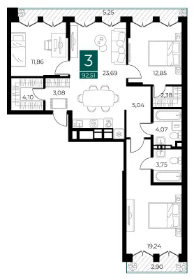 Фото квартиры в ЖК Арт-кварталы