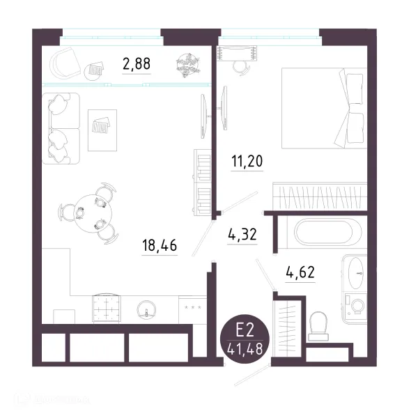 Квартира в ЖК Крылья