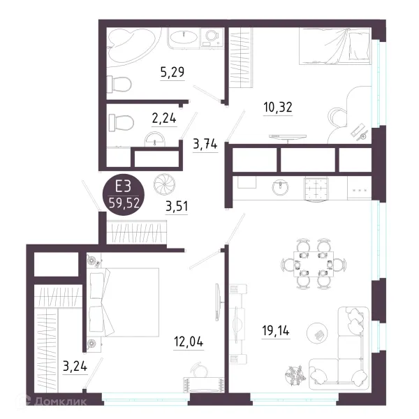Квартира в ЖК Крылья