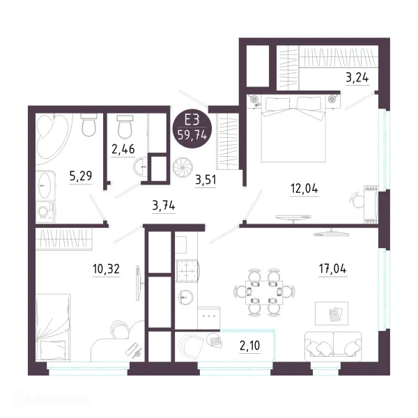 Квартира в ЖК Крылья