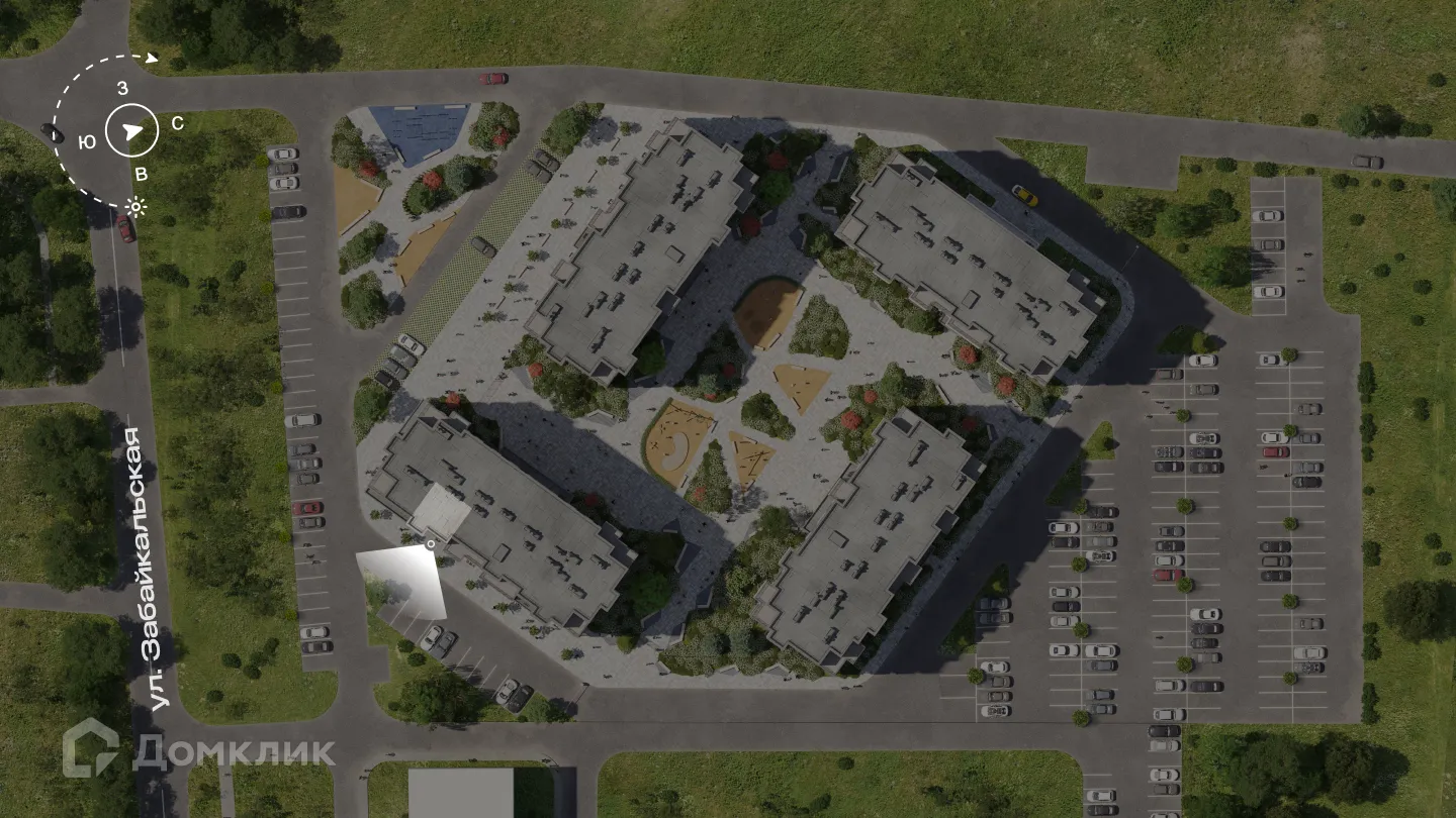 Планировка 1-комнатной квартиры 43.55 м² в ЖК Квартал Дягилев, г. Рязань — фото 5