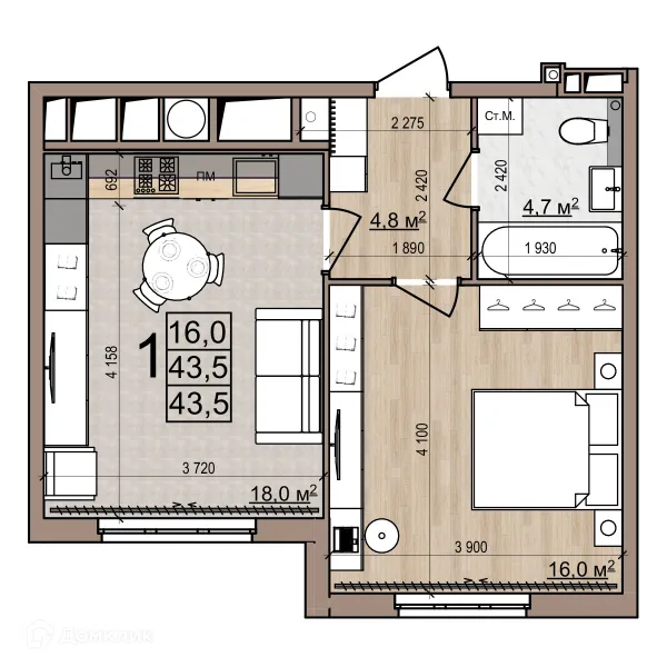 Квартира в ЖК Еврокласс-5