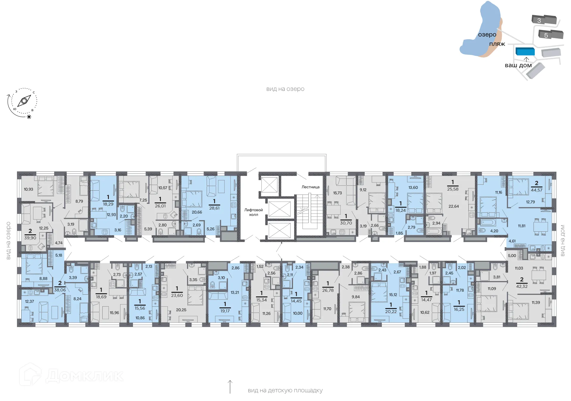 Планировка 1-комнатной квартиры 18.29 м² в ЖК город Рязань, Улица Зубковой, г. Рязань — фото 2