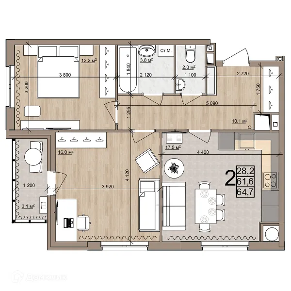 Квартира в ЖК Еврокласс-4