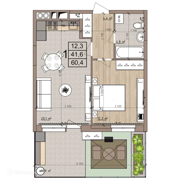 Квартира в ЖК Окская стрелка