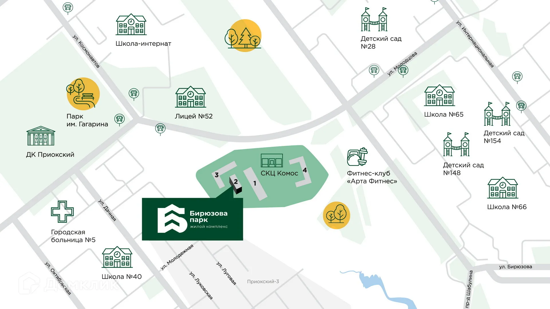 Планировка 1-комнатной квартиры 31.7 м² в ЖК "Бирюзова Парк", г. Рязань — фото 11