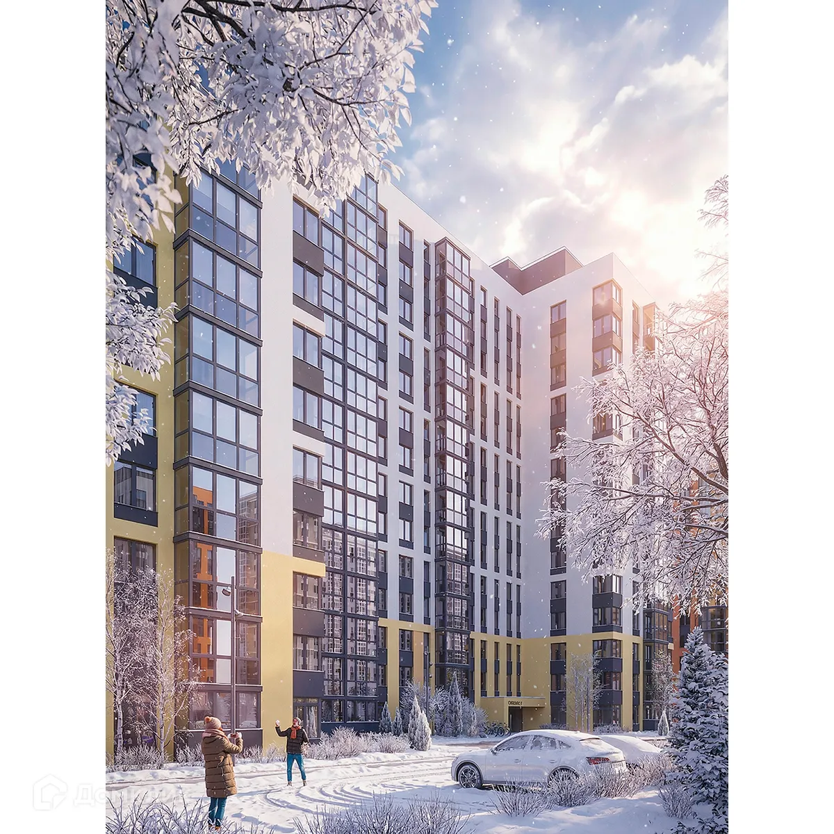 Планировка студии квартиры 32.95 м² в ЖК Правый берег, г. Дядьково — фото 4