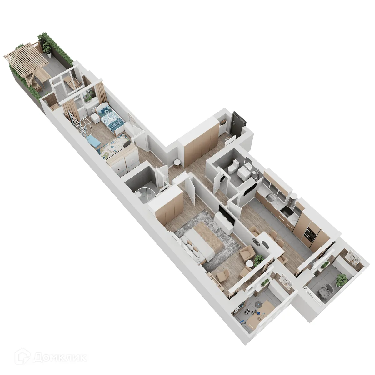 Планировка 2-комнатной квартиры 87.21 м² в ЖК КУЛЬТУРА, г. Самара — фото 13