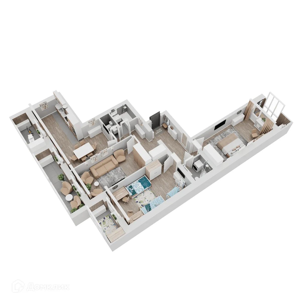 Планировка 3-комнатной квартиры 120.98 м² в ЖК КУЛЬТУРА, г. Самара — фото 14