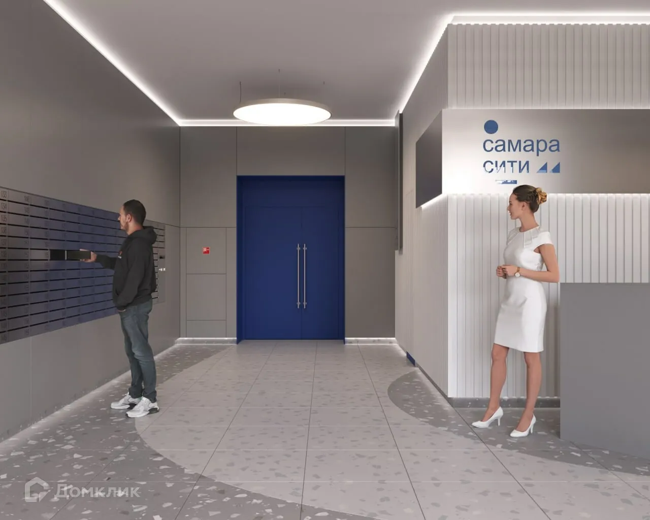 Планировка 1-комнатной квартиры 53.27 м² в ЖК Самара Сити, г. Самара — фото 4