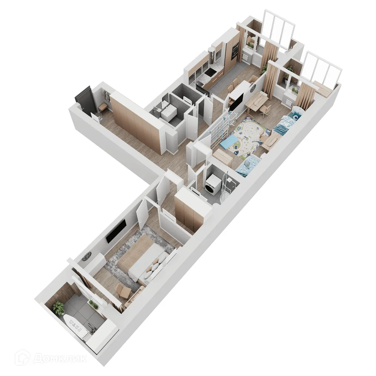 Планировка 2-комнатной квартиры 86.7 м² в ЖК КУЛЬТУРА, г. Самара — фото 18