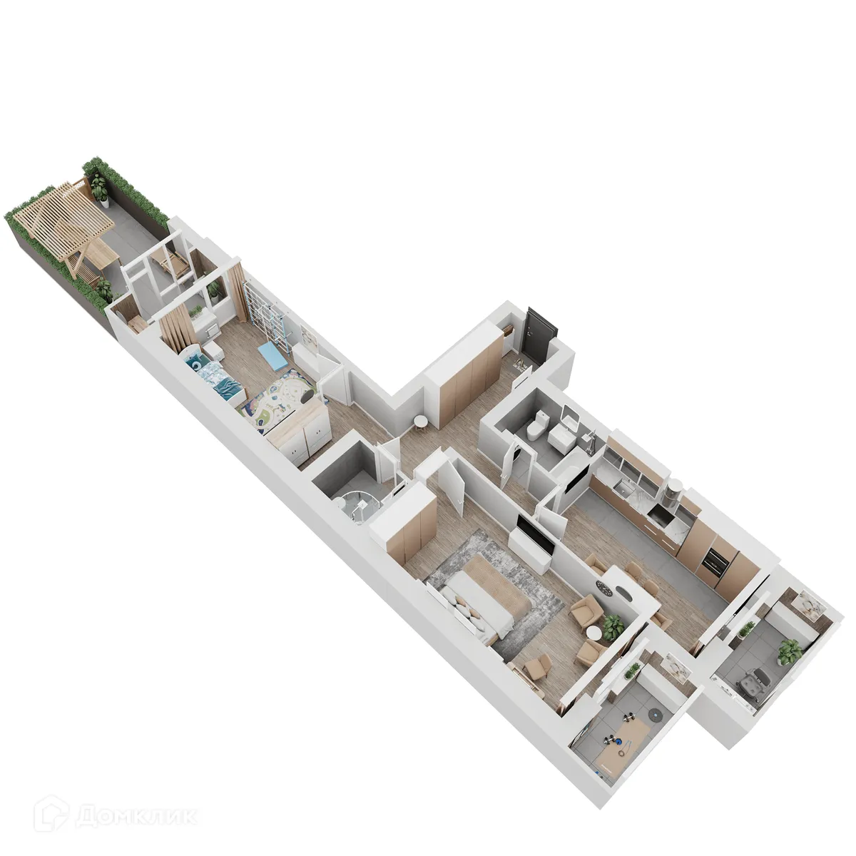 Планировка 2-комнатной квартиры 87.45 м² в ЖК КУЛЬТУРА, г. Самара — фото 13