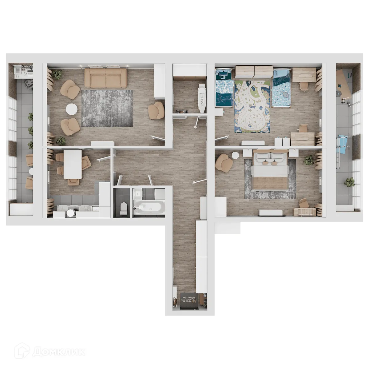 Планировка 3-комнатной квартиры 133.15 м² в ЖК КУЛЬТУРА, г. Самара — фото 17