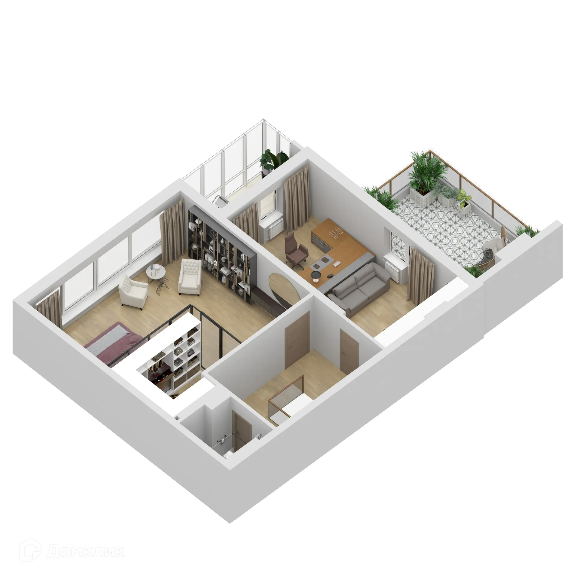 Планировка 2-комнатной квартиры 170.79 м² в ЖК "Дом у Космопорта-2", г. Самара — фото 4