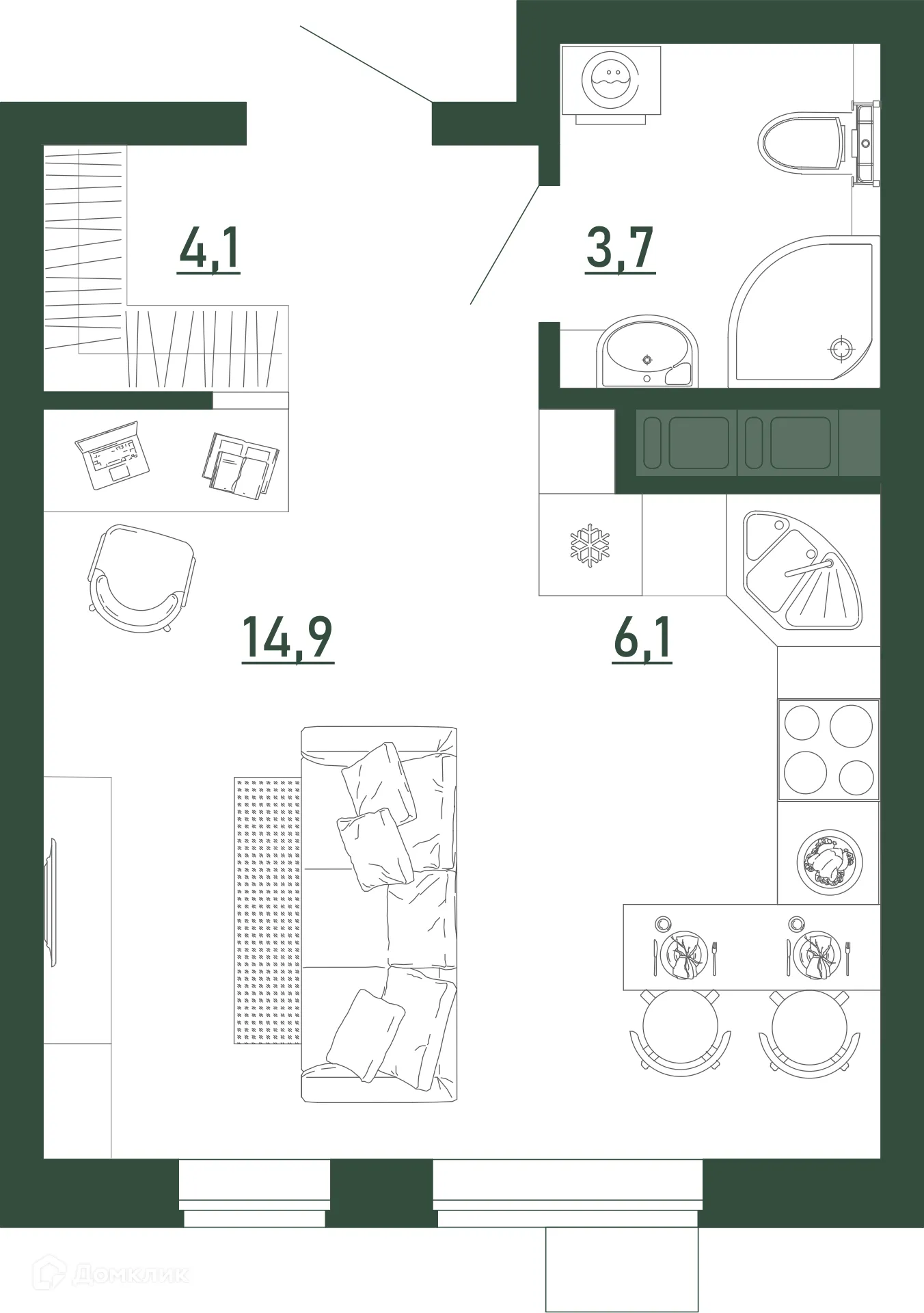 Фото квартиры в ЖК Ритм