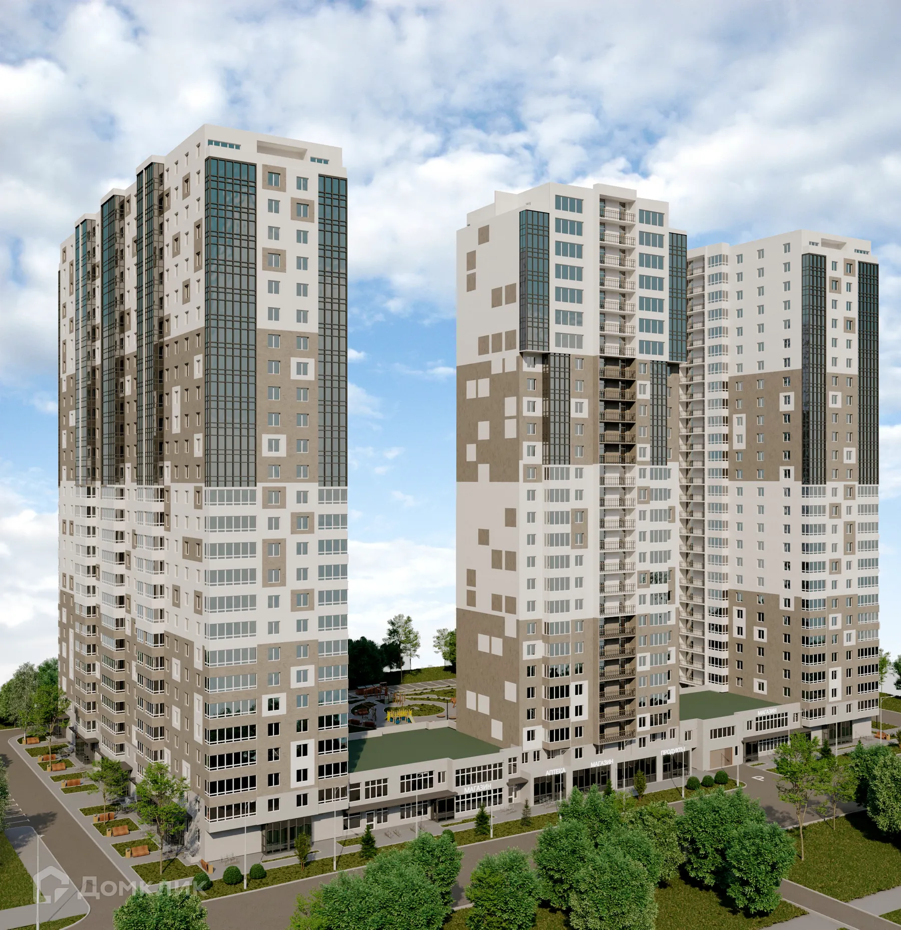 Планировка 3-комнатной квартиры 96.13 м² в ЖК "Дом у Космопорта-2", г. Самара — фото 4