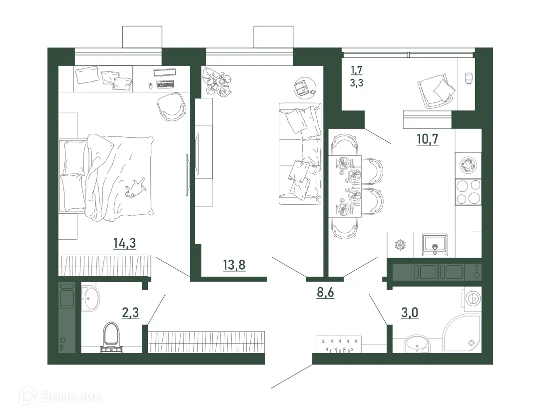 Фото квартиры в ЖК Ритм