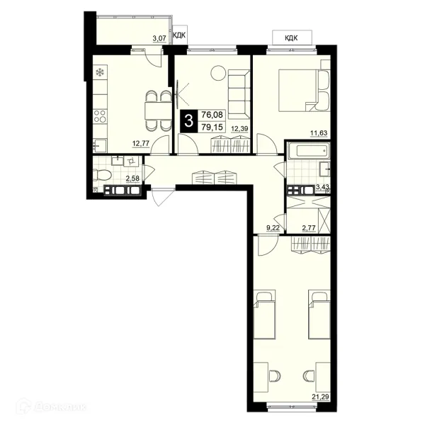 Квартира в ЖК Макрорайон АМГРАД