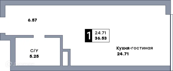 Планировка Студия в ЖК Самара Сити