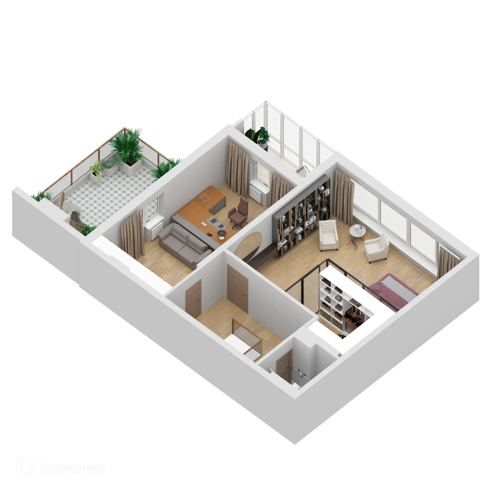 Планировка 2-комнатной квартиры 180.43 м² в ЖК "Дом у Космопорта-2", г. Самара — фото 4