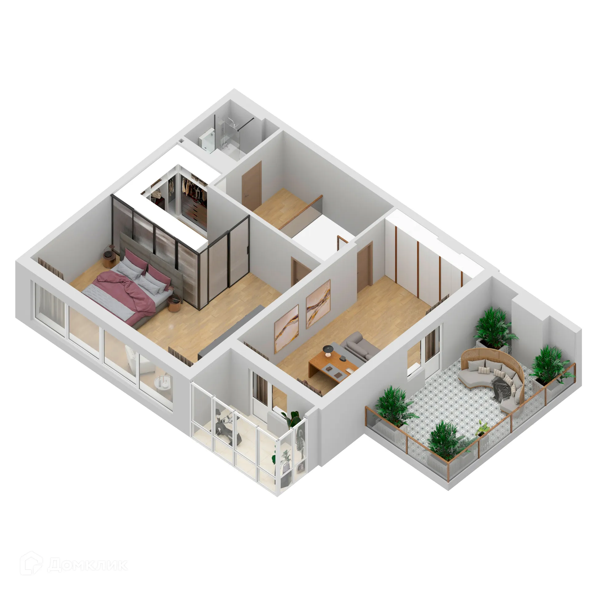 Планировка 2-комнатной квартиры 180.43 м² в ЖК "Дом у Космопорта-2", г. Самара — фото 5