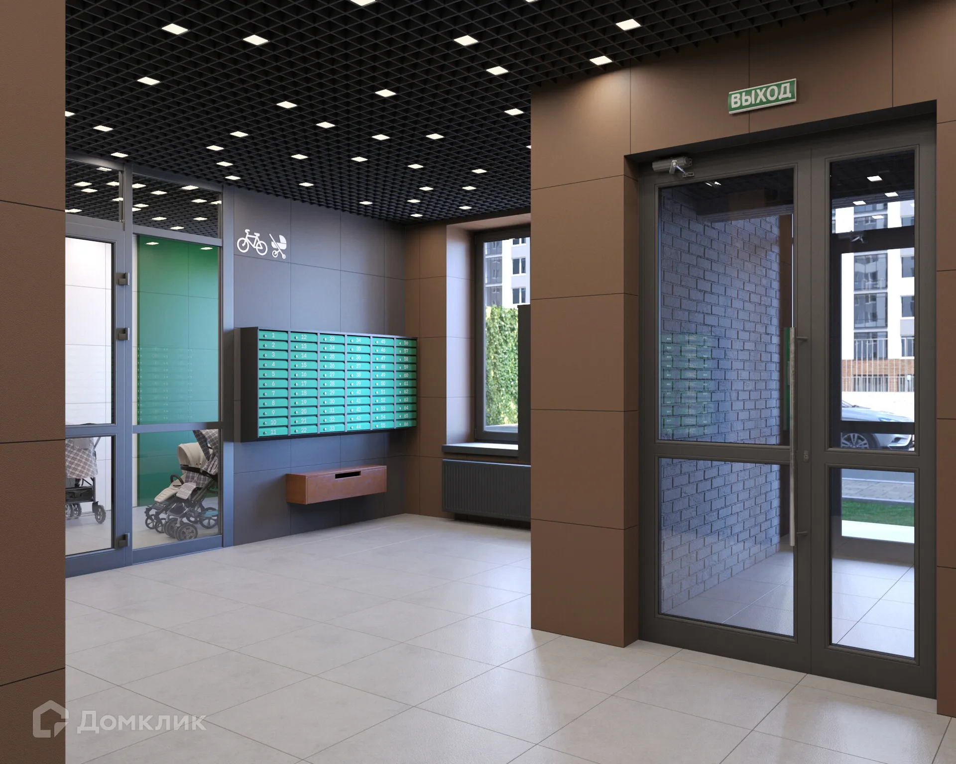 Планировка 2-комнатной квартиры 58.6 м² в ЖК Зеленый квартал, г. Самара — фото 8