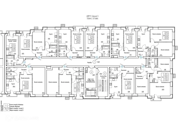 Планировка Студия в ЖК Заречье