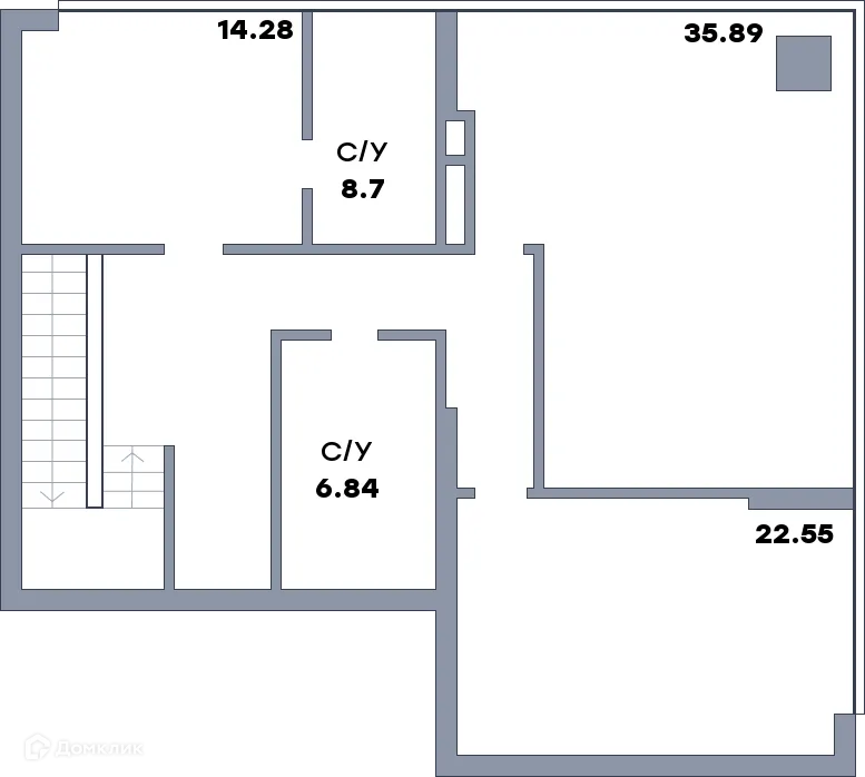 Планировка 5-комнатной квартиры 275.92 м² в ЖК Самара Сити, г. Самара — фото 9
