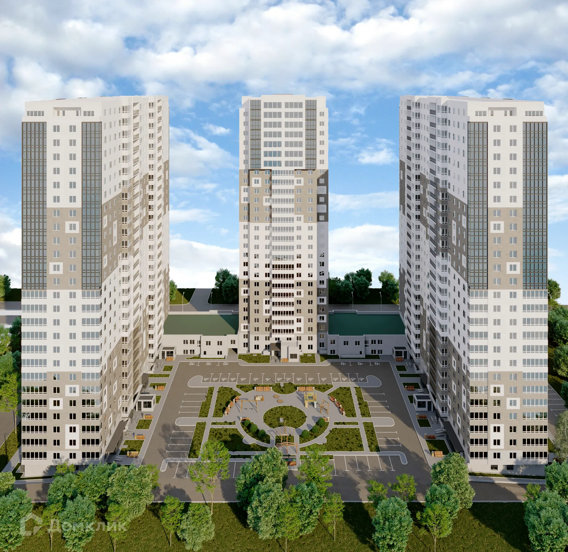 Планировка 3-комнатной квартиры 97.74 м² в ЖК "Дом у Космопорта-2", г. Самара — фото 6