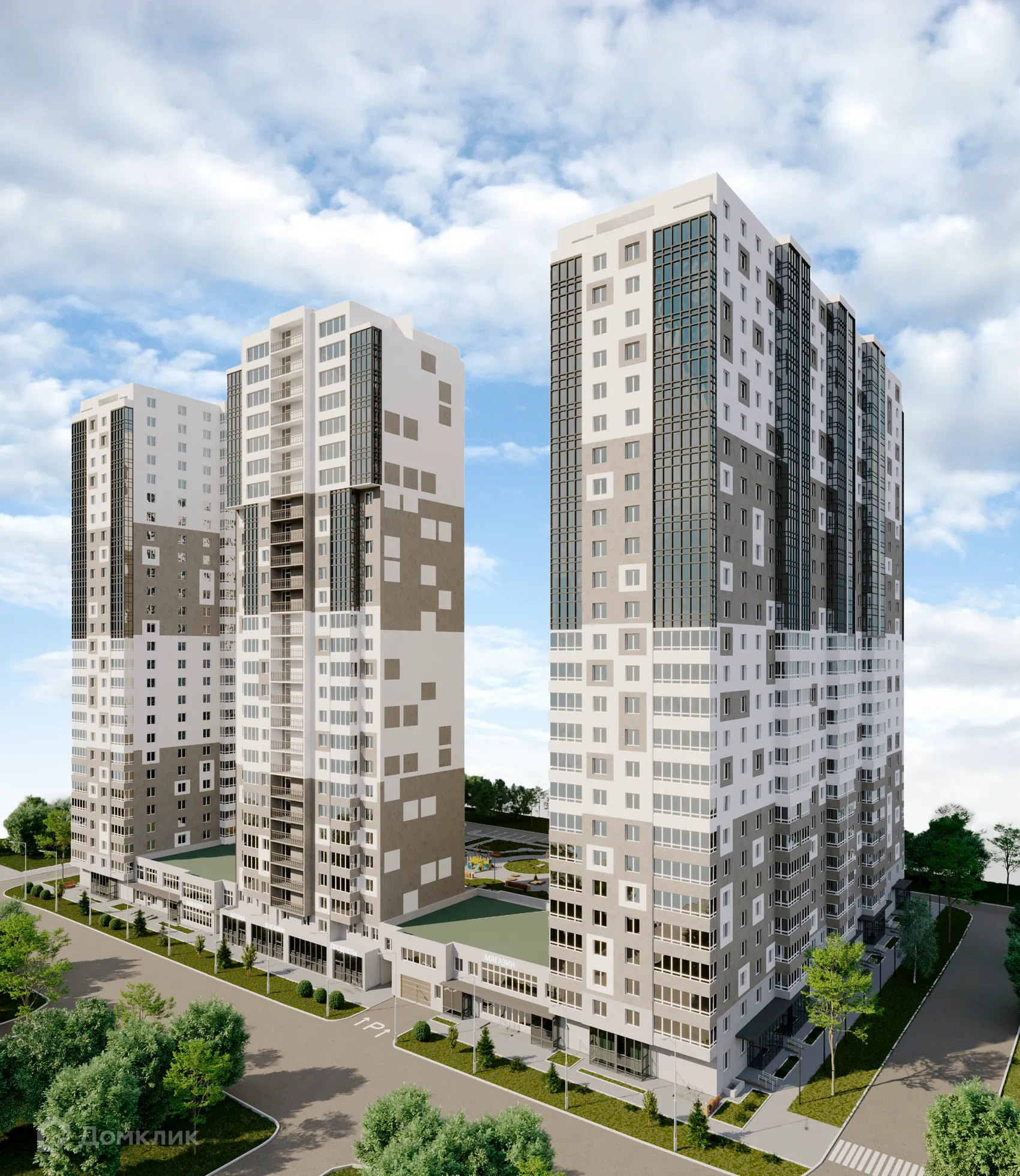 Планировка 3-комнатной квартиры 101.79 м² в ЖК "Дом у Космопорта-2", г. Самара — фото 4