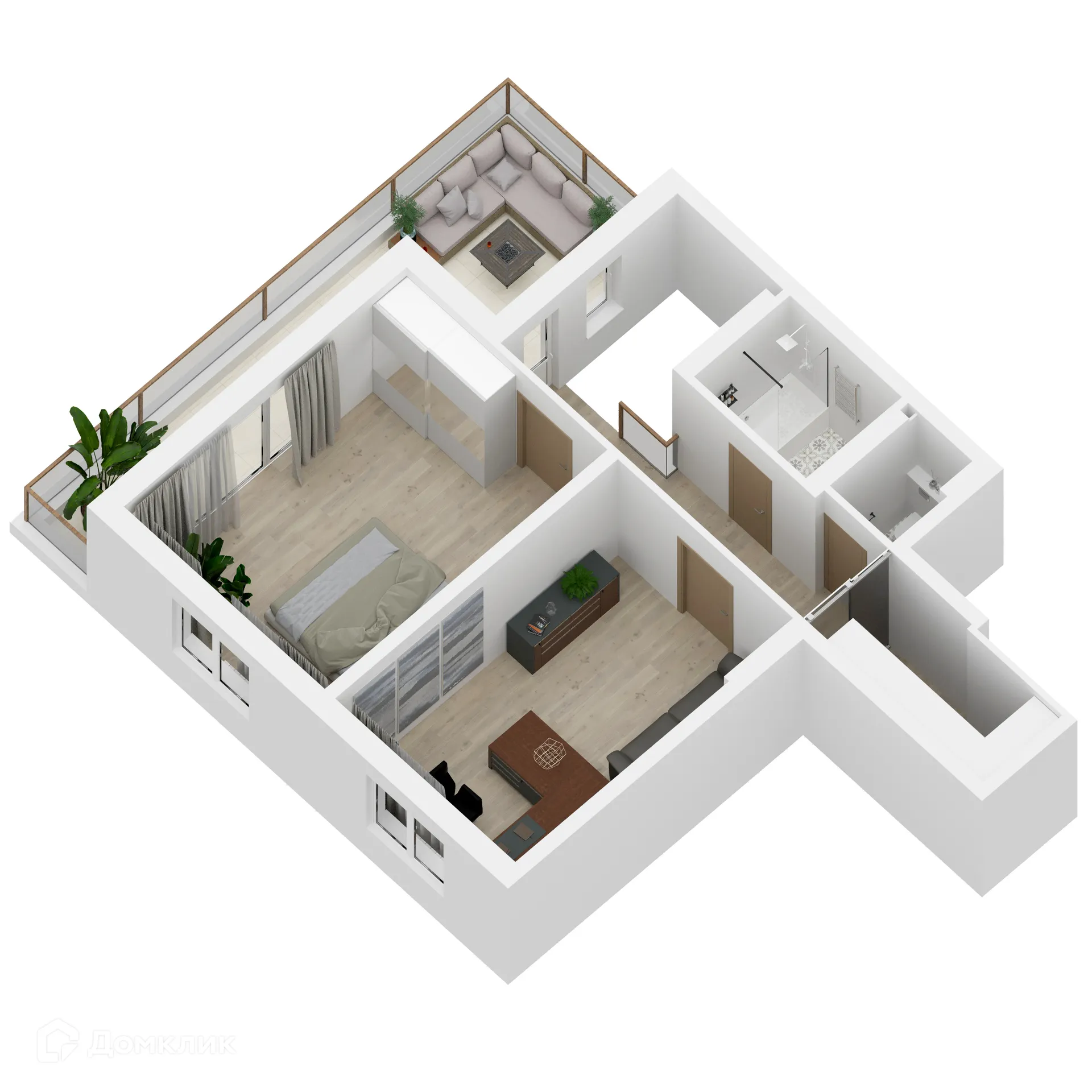 Планировка 3-комнатной квартиры 172.68 м² в ЖК "Дом у Космопорта-2", г. Самара — фото 5
