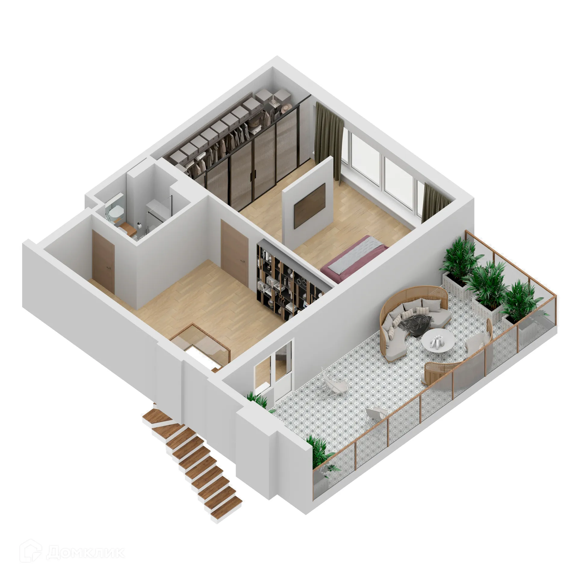 Планировка 3-комнатной квартиры 195.55 м² в ЖК "Дом у Космопорта-2", г. Самара — фото 5