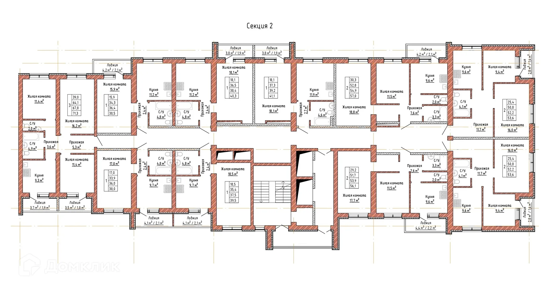 Планировка 1-комнатной квартиры 36 м² в ЖК Жилой район "Волгарь", г. Самара — фото 3