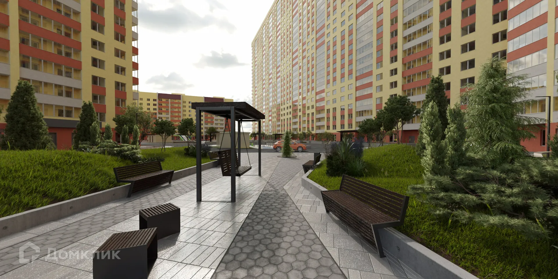 Планировка 2-комнатной квартиры 58 м² в ЖК Рекорд, г. Самара — фото 6