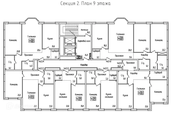 2 комн. в ЖК КВАТРО