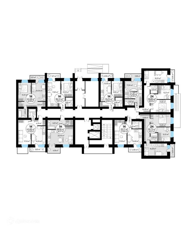 1 комн. в ЖК "Новая Самара"