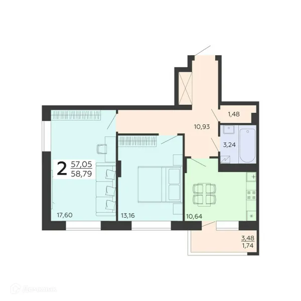 Квартира в ЖК "Галактика 3"