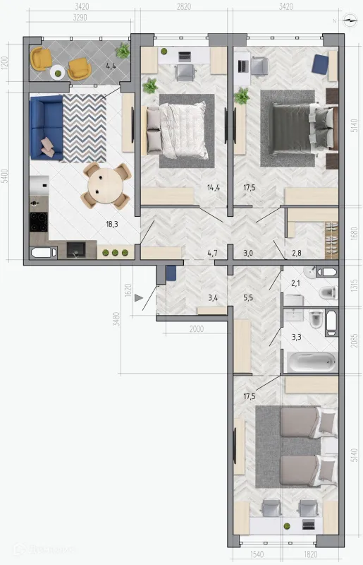 Квартира в ЖК "Боровое"