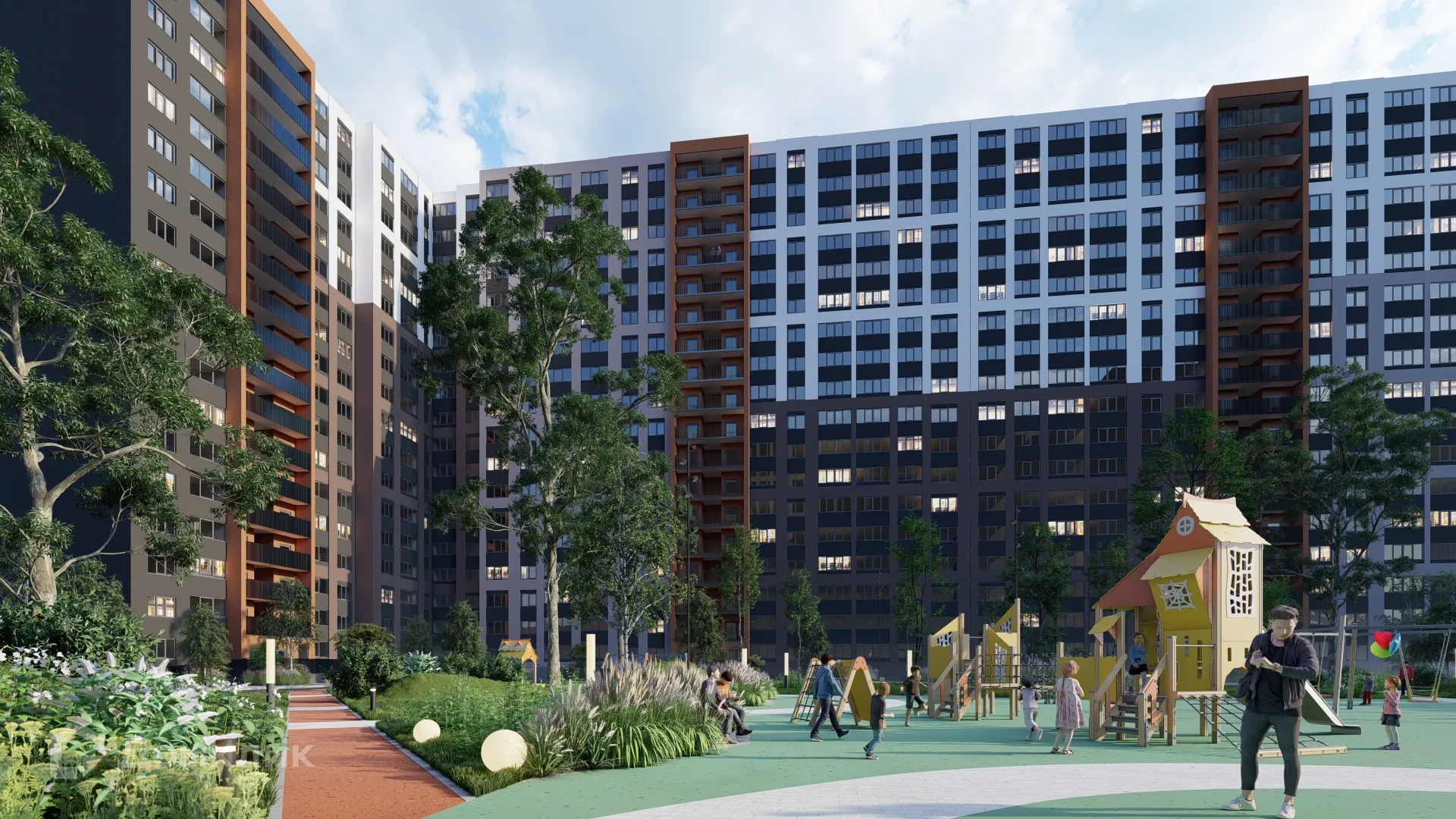 Планировка 2-комнатной квартиры 61.8 м² в ЖК "Боровое", г. Воронеж — фото 3