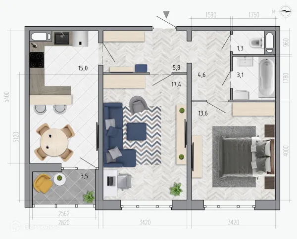 Квартира в ЖК "Боровое"