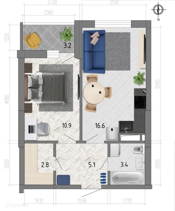 Квартира в ЖК "Боровое"